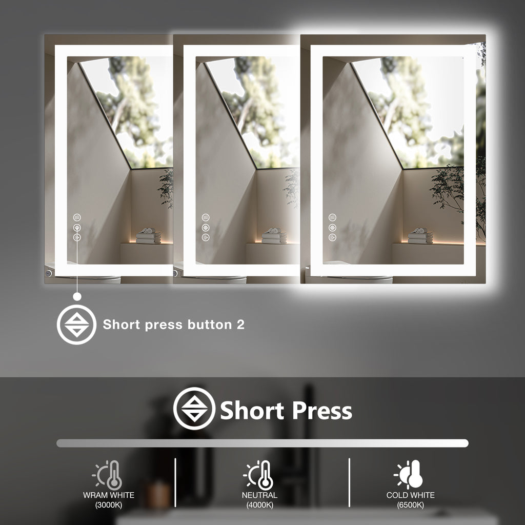 Anti-Fog LED Mirror