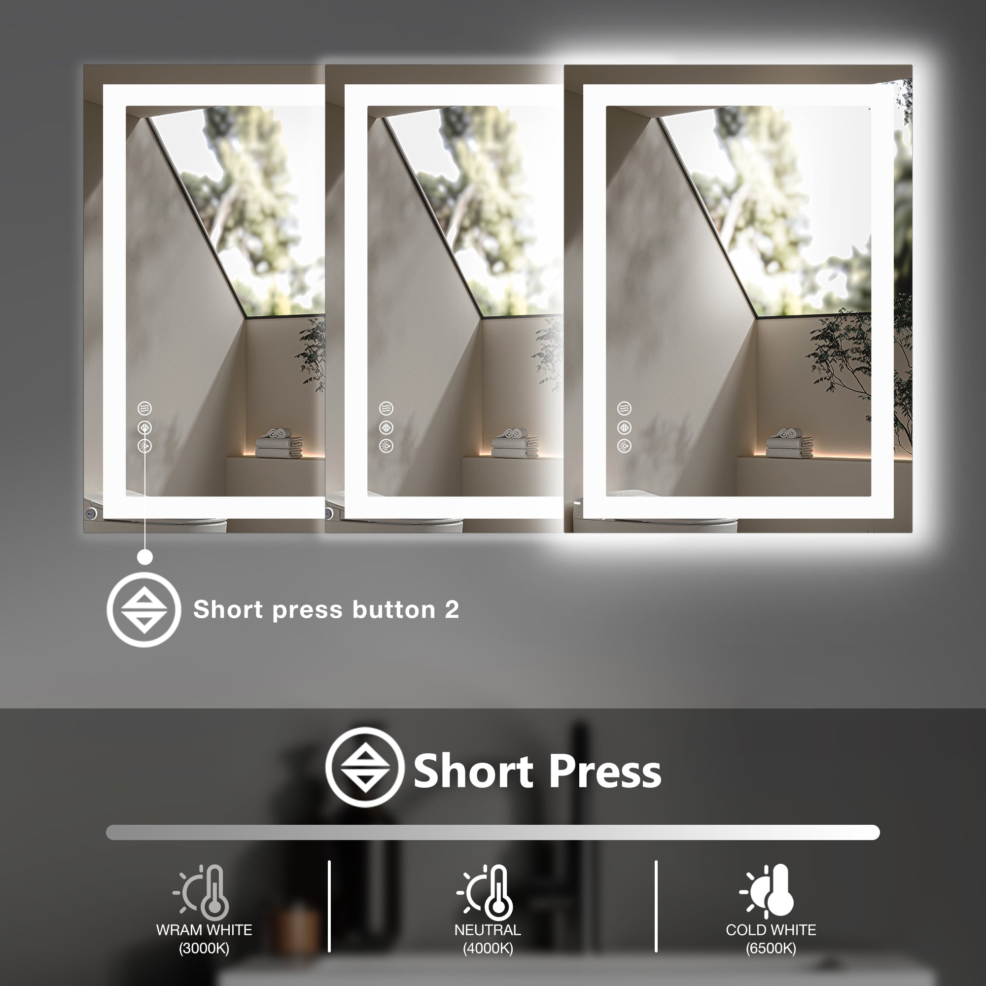 Anti-Fog LED Mirror