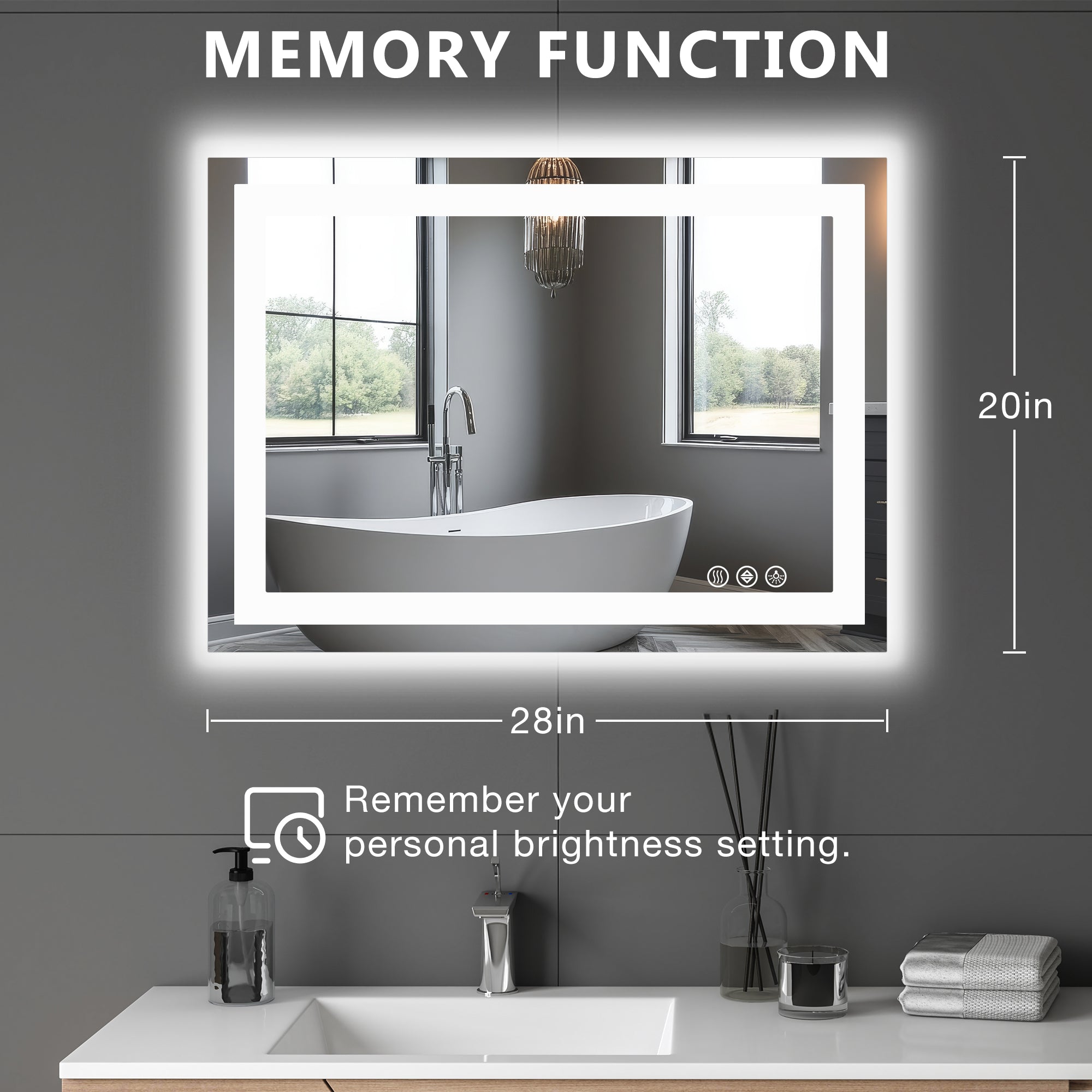 Anti-Fog LED Mirror